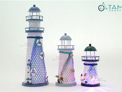 Mô hình Ngọn hải đăng phong cách biển (Có đèn Led)